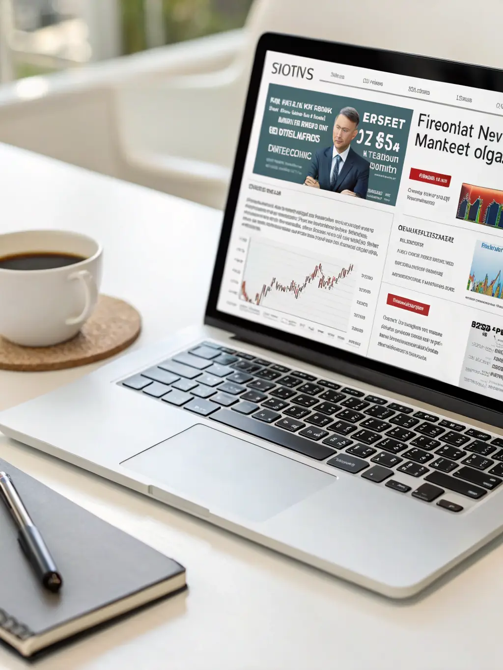 An image of a financial news website featuring articles on Indian financial regulations and market trends, with a focus on educational content.